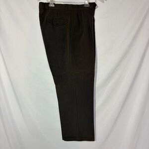 Metro Club Collection Brown Pleated Dress Trousers Mens Size 36 RN 55563